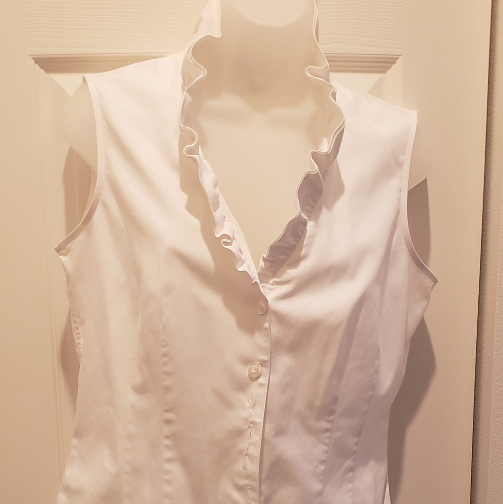 Brooks Brothers sleeveless blouse.
